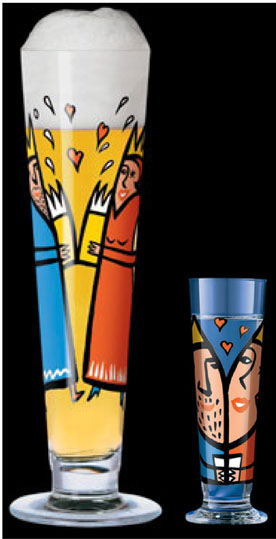 Bier- und Schnapsglas 2004