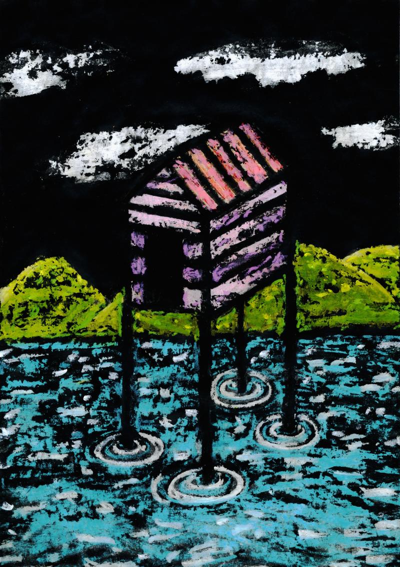 2748 Hütte im Wasser